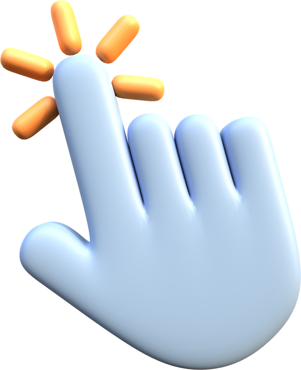 3D Hand Cursor Icon